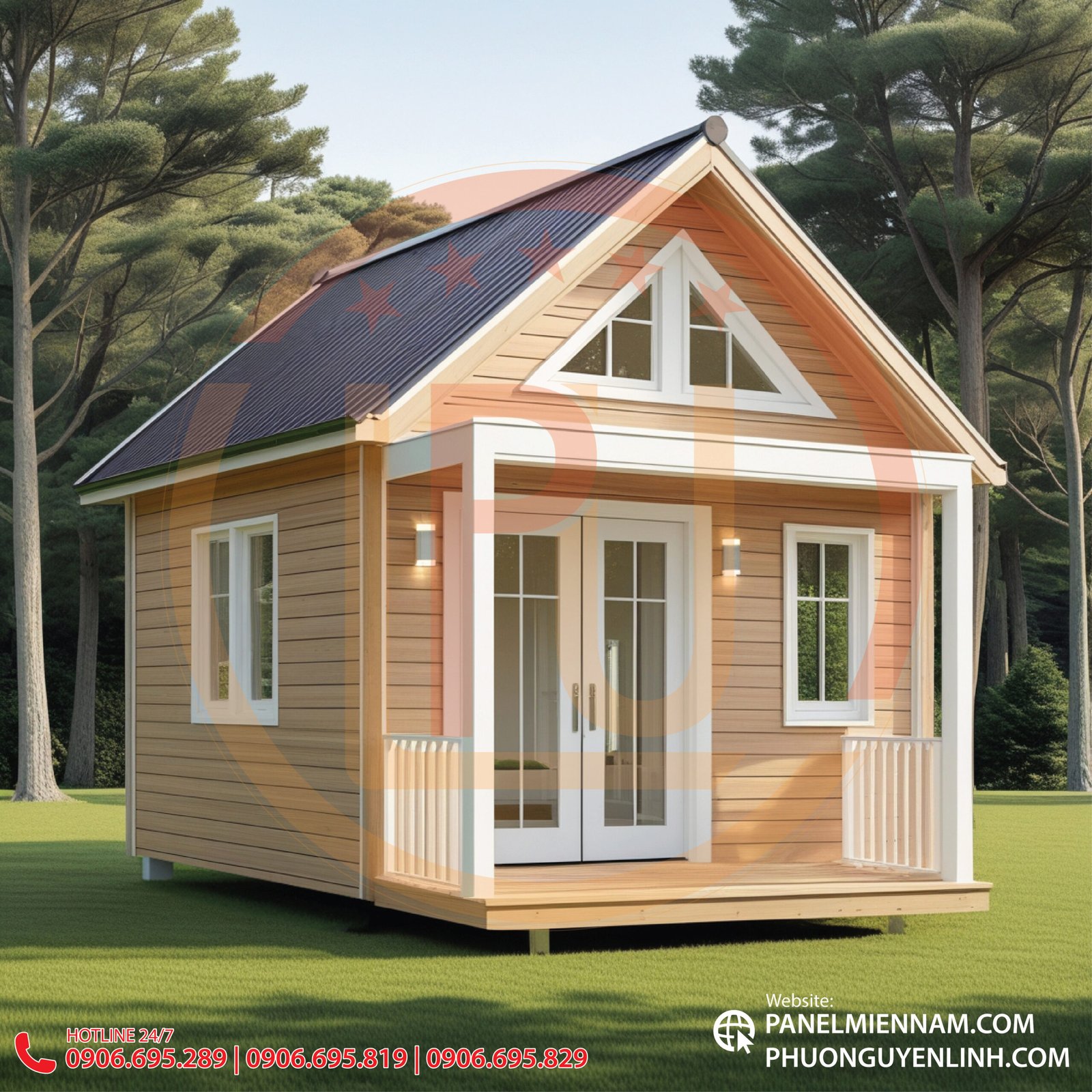 nhà lắp ghép mái