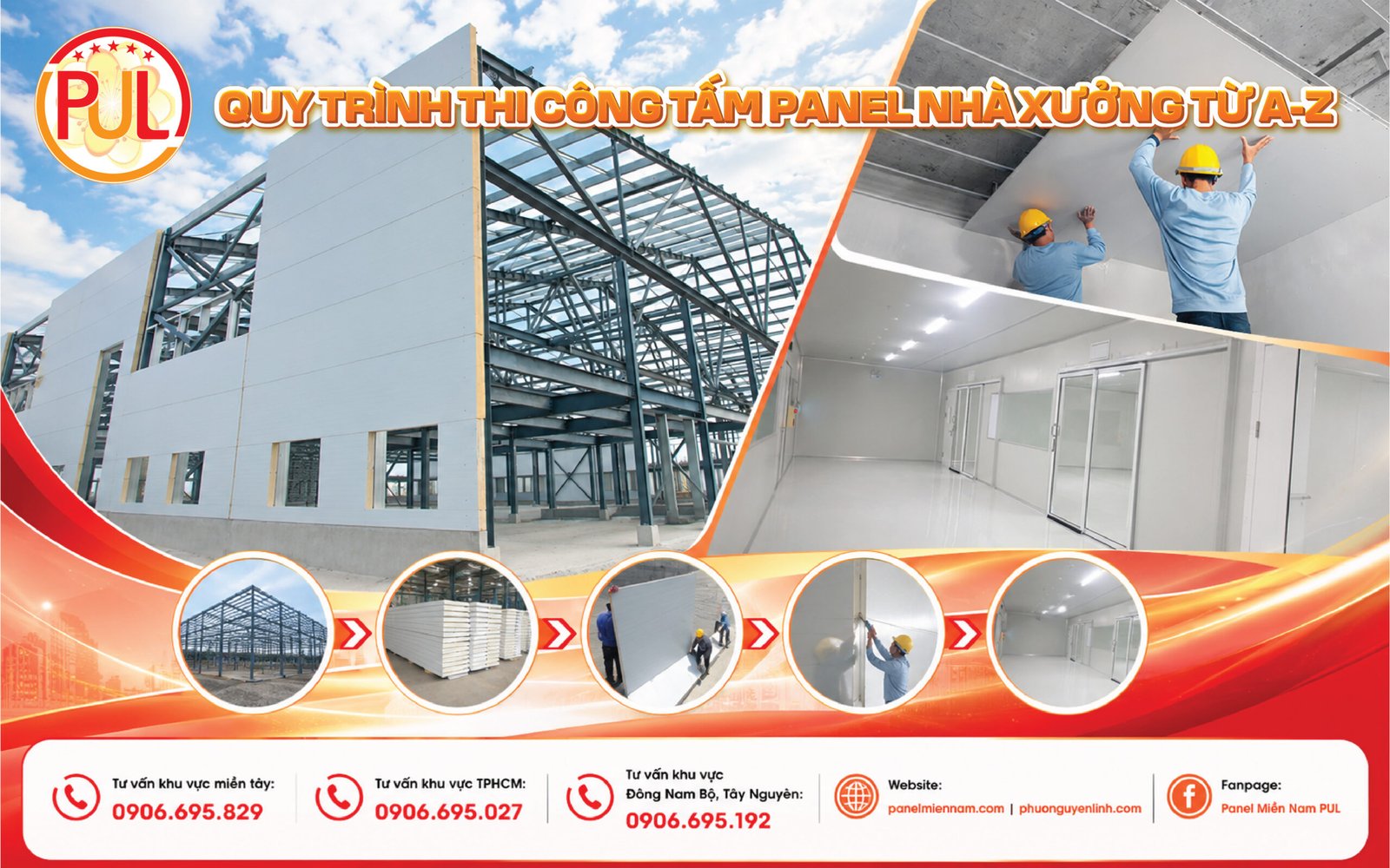Quy Trình Thi Công Tấm Panel Nhà Xưởng Từ A-Z